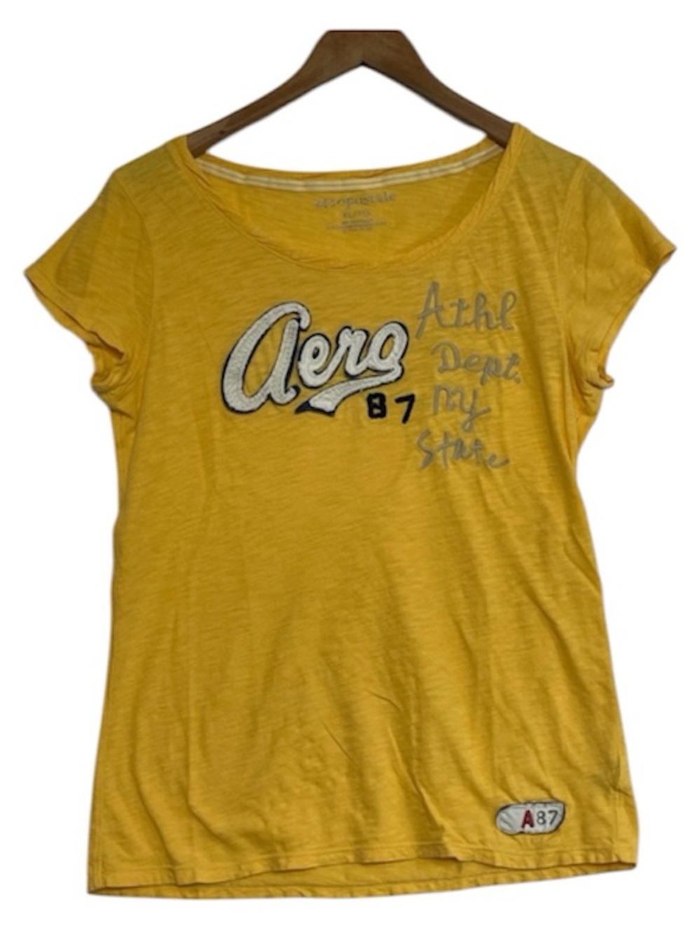 Aeropostale Yellow T-Shirt XL Preppy Mall Y2K Casual
